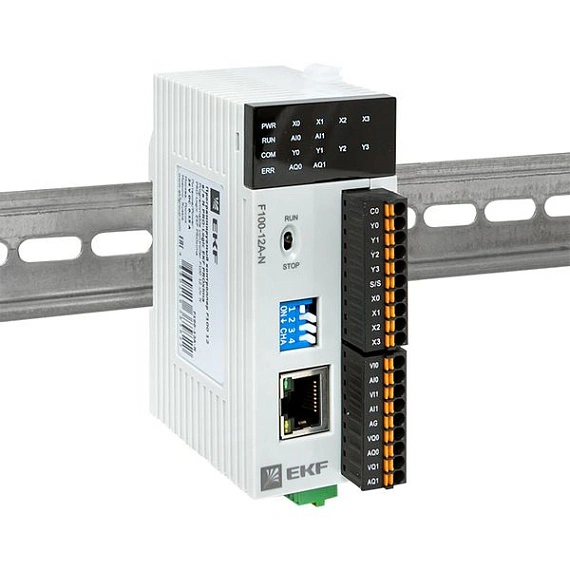 ПЛК EKF PRO-Logic центральный процессор; DI=4; DO=4 NPN; AI=2; AO=2; 1xEthernet, 1xRS-485