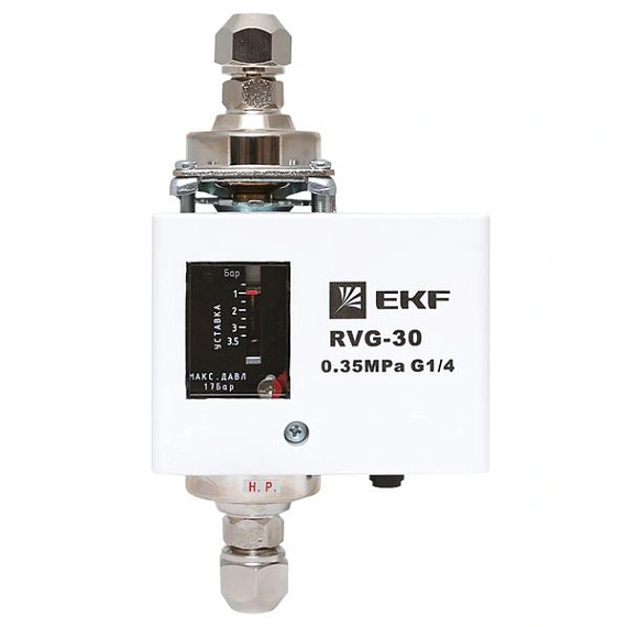 Реле перепада давления EKF RVG-30; IP42; 1/4 дюйма; диапазон=0,05 МПа...0,35 МПа