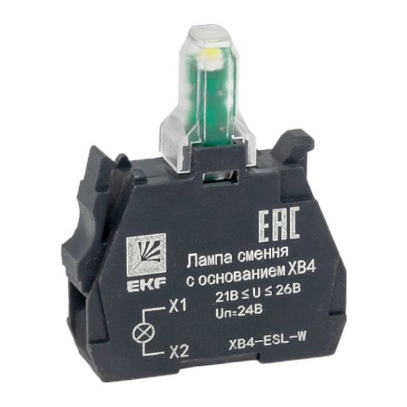 Лампа сменная EKF XB4; цвет: Белый; Ue=24 В AC/DC