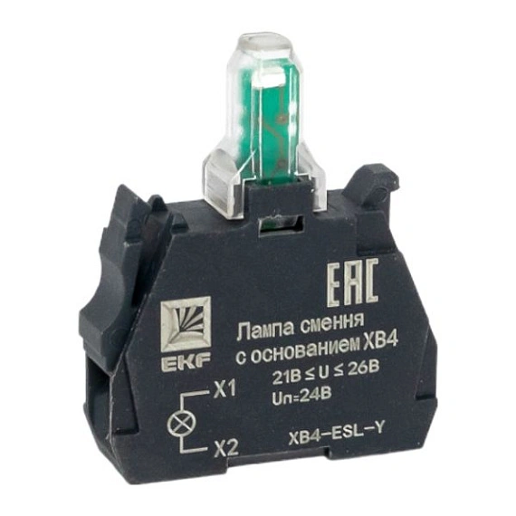 Лампа сменная EKF XB4; цвет: Желтый; Ue=24 В AC/DC
