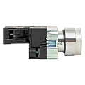 Кнопка EKF XB2; D отверстия= 22 мм; U=24 В; Белый; с подсветкой; возвратный; Плоская (-ий); IP40