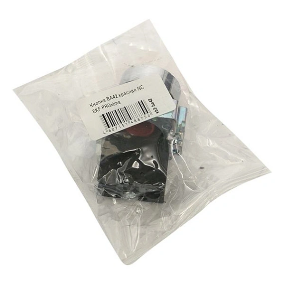 Кнопка EKF XB2; D отверстия= 22 мм; U=400 В; Красный; возвратный; Плоская (-ий); IP40