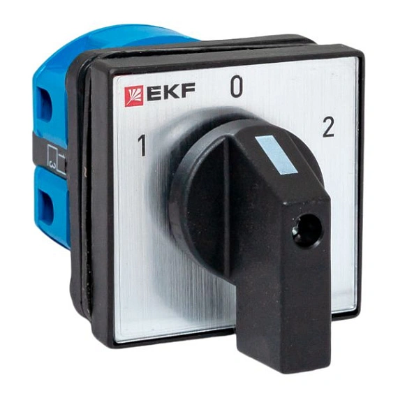 Переключатель кулачковый EKF; 3; полюсов 1; Iu=25 А; схема подключения 2; позиции: 1-0-2; IP65