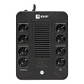 ИБП EKF E-Power HOME; 1000 ВА; 600 Вт; фаз вх/вых=1/1; розетки 8 х Schuko; 1x12В_9Ач