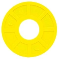 Табличка для кнопок  EMERGENCY STOP 22 мм EKF; D отверстия= 22 мм; цвет: Желтый