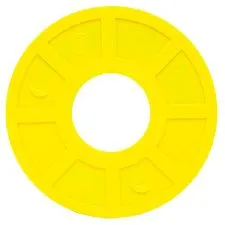 Табличка для кнопок  EMERGENCY STOP 22 мм EKF; D отверстия= 22 мм; цвет: Желтый
