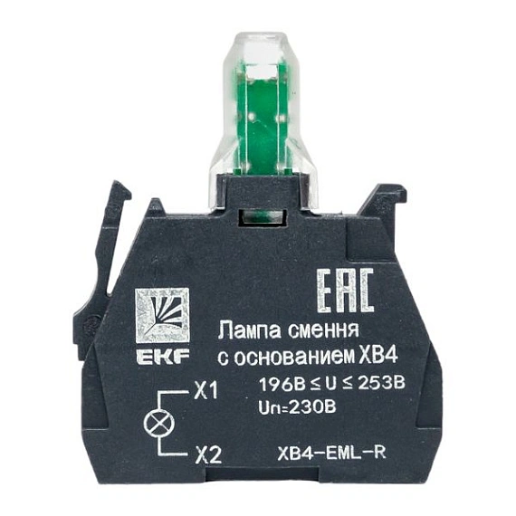 Лампа сменная EKF XB4; цвет: Красный; Ue=230 В AC