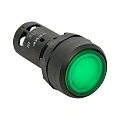 Кнопка EKF SW2C-10D; D отверстия= 22 мм; U=230 В; Зеленый; с подсветкой; возвратный; Плоская (-ий); 