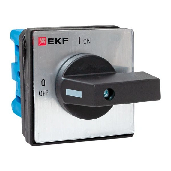 Переключатель кулачковый EKF; 2; полюсов 3; Iu=25 А; схема подключения 1; позиции: ВКЛ-ВЫКЛ; IP65