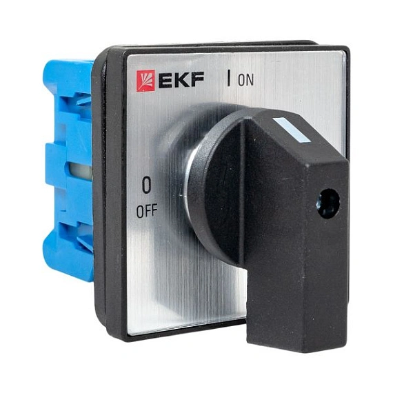 Переключатель кулачковый EKF; 2; полюсов 3; Iu=25 А; схема подключения 1; позиции: ВКЛ-ВЫКЛ; IP20