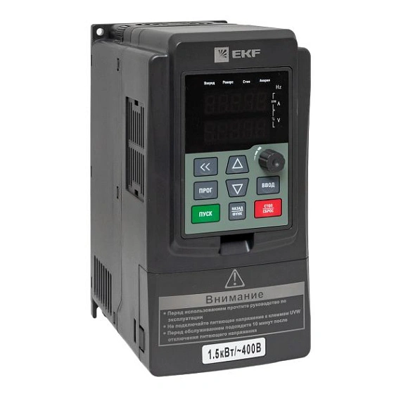 ПЧ EKF VECTOR-100; 3х380В; 1,5 кВТ; 4,4 А