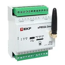 Устройства удаленного управления: контроллер с внешней антенной ePRO24 Omni  EKF; DI/DO=6/4; GSM; RS