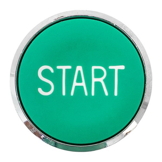 Исполнительный механизм кнопки "START" EKF XB4; D отверстия= 22 мм; Зеленый; возвратный; Плоская (-и