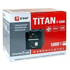 Стабилизатор напряжения EKF Titan релейный напольный монтаж; 5000 ВА; 3000 Вт