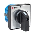 Переключатель кулачковый EKF; 2; полюсов 1; Iu=10 А; схема подключения 3; позиции: 1-2; IP20