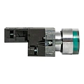 Кнопка EKF XB2; D отверстия= 22 мм; U=230 В; Зеленый; с подсветкой; возвратный; Плоская (-ий); IP65