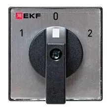 Переключатель кулачковый EKF; 3; полюсов 2; Iu=10 А; схема подключения 4; позиции: 1-0-2; IP65