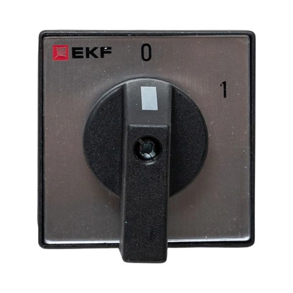 Переключатель кулачковый EKF; 2; полюсов 3; Iu=10 А; схема подключения 1; позиции: 0-1; IP20
