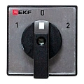 Переключатель кулачковый EKF; 3; полюсов 4; Iu=25 А; схема подключения 2; позиции: 1-0-2; IP65