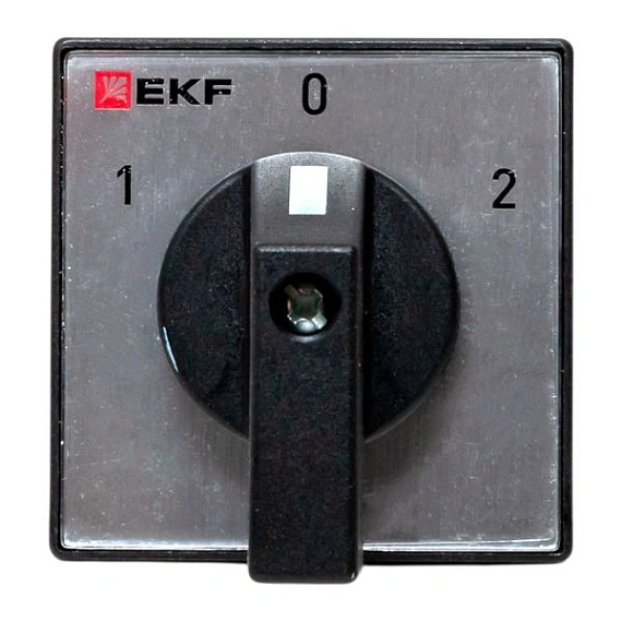 Переключатель кулачковый EKF; 3; полюсов 4; Iu=25 А; схема подключения 2; позиции: 1-0-2; IP65