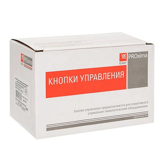 Кнопка EKF; D отверстия= 22 мм; U=230 В; Красный; с подсветкой; с фиксацией; Грибовидная; IP40
