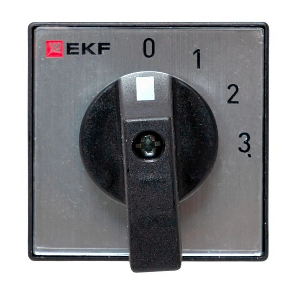 Переключатель кулачковый EKF; 4; полюсов 3; Iu=25 А; схема подключения 1; позиции: 0-1-2-3; IP65