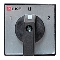 Переключатель кулачковый EKF; 3; полюсов 1; Iu=10 А; схема подключения 2; позиции: 1-0-2; IP65