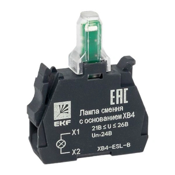 Лампа сменная EKF XB4; цвет: Синий; Ue=24 В AC/DC