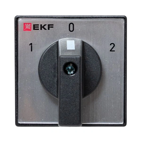 Переключатель кулачковый EKF; 3; полюсов 4; Iu=25 А; схема подключения 2; позиции: 1-0-2; IP20