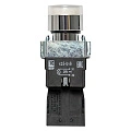 Кнопка EKF XB2; D отверстия= 22 мм; U=24 В; Белый; с подсветкой; возвратный; Плоская (-ий); IP40