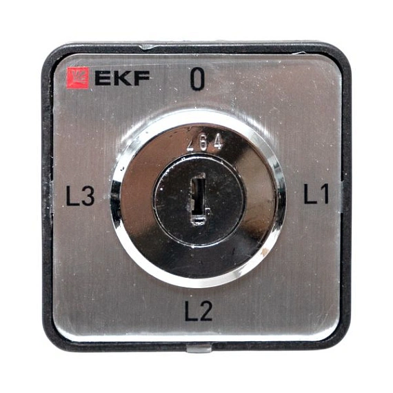 Переключатель кулачковый EKF; 4; полюсов 4; Iu=10 А; схема подключения 1; позиции: 0-L1-L2-L3; IP20