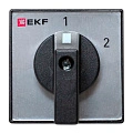 Переключатель кулачковый EKF; 2; полюсов 2; Iu=10 А; схема подключения 5; позиции: 1-2; IP65