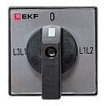 Переключатель кулачковый EKF; 4; полюсов 3; Iu=10 А; схема подключения 7; позиции: 0-L1L2-L2L3-L3L1;