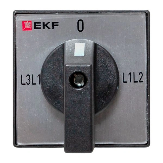 Переключатель кулачковый EKF; 4; полюсов 3; Iu=10 А; схема подключения 7; позиции: 0-L1L2-L2L3-L3L1;
