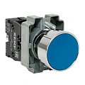 Кнопка EKF XB2; D отверстия= 22 мм; U=400 В; Синий; возвратный; Плоская (-ий); IP40