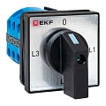 Переключатель кулачковый EKF; 4; полюсов 4; Iu=10 А; схема подключения 9; позиции: 0-L1-L2-L3; IP65