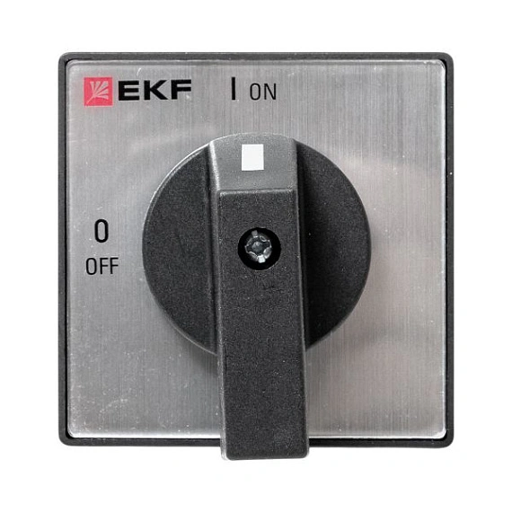 Переключатель кулачковый EKF; 2; полюсов 3; Iu=63 А; схема подключения 1; позиции: ВКЛ-ВЫКЛ; IP20