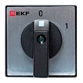 Переключатель кулачковый EKF; 2; полюсов 1; Iu=25 А; схема подключения 1; позиции: 0-1; IP65