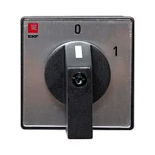 Переключатель кулачковый EKF; 2; полюсов 4; Iu=10 А; схема подключения 1; позиции: 0-1; IP20