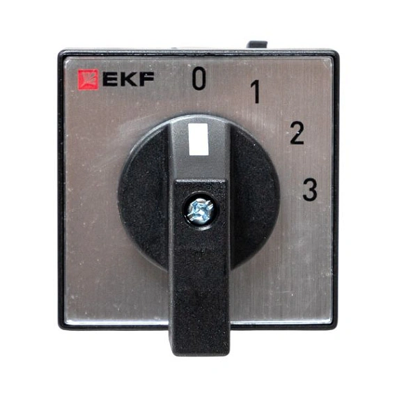Переключатель кулачковый EKF; 4; полюсов 1; Iu=25 А; схема подключения 10; позиции: 0-1-2-3; IP20