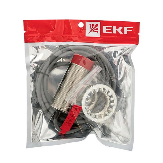 Датчик ёмкостный EKF PROXIS-1; корпус:Ровный цилиндр; D=30 мм; дистанция=1...15 мм