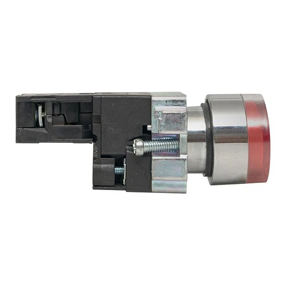 Кнопка EKF XB2; D отверстия= 22 мм; U=230 В; Красный; с подсветкой; возвратный; Плоская (-ий); IP40