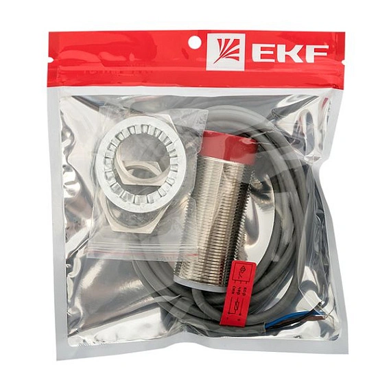 Датчик индуктивный EKF PROXIS-2; корпус:Цилиндр, с резьбой; D=M30; дистанция=15 мм