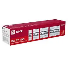Автоматический выключатель EKF Basic, серия ВА 47-100 Basic; I=35 А; хар-ка C; полюсов 4; отключение 10 кА