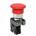 Кнопка EKF XB2; D отверстия= 22 мм; U=230 В; Красный; возвратный; Грибовидная; IP65