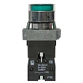 Кнопка EKF XB2; D отверстия= 22 мм; U=230 В; Зеленый; с подсветкой; возвратный; Плоская (-ий); IP65