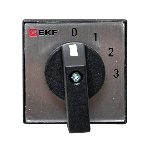 Переключатель кулачковый EKF; 4; полюсов 3; Iu=25 А; схема подключения 1; позиции: 0-1-2-3; IP20