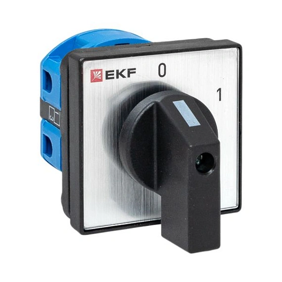 Переключатель кулачковый EKF; 2; полюсов 2; Iu=25 А; схема подключения 1; позиции: 0-1; IP20