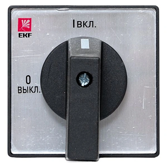 Переключатель кулачковый EKF; 2; полюсов 3; Iu=25 А; схема подключения 1; позиции: ВКЛ-ВЫКЛ; IP20
