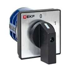 Переключатель кулачковый EKF; 2; полюсов 3; Iu=32 А; схема подключения 1; позиции: 0-1; IP20